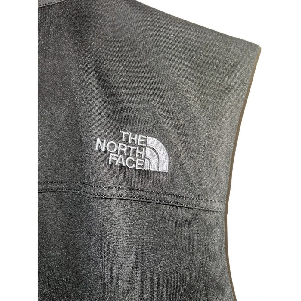 The North Face Ridgewall Vest Men M Black Full Zip Windwall Soft Shell New-logo